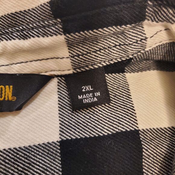 Harley Davidson Plaid Flannel Large Back Hit Biker Moto 2XL Unisex Eagle *Read - Picture 10 of 12